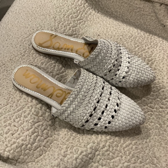 Sam Edelman White Woven Mules - Picture 2 of 5